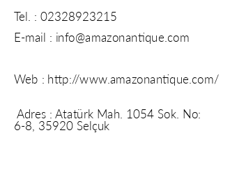 Amazon Antique Hotel iletiim bilgileri